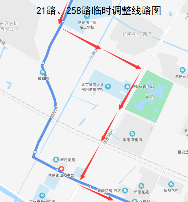 21路、258路臨時調(diào)整線路圖.png